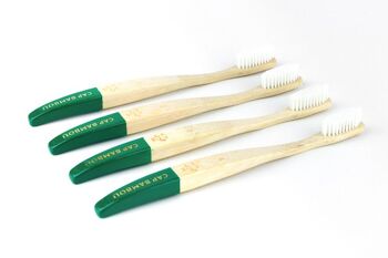 Brosse à dents adulte en bambou x4 poils médium 3
