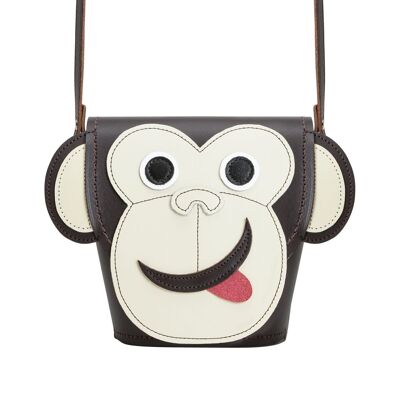 Mikey Monkey - Borsa a botte di animali in pelle fatta a mano