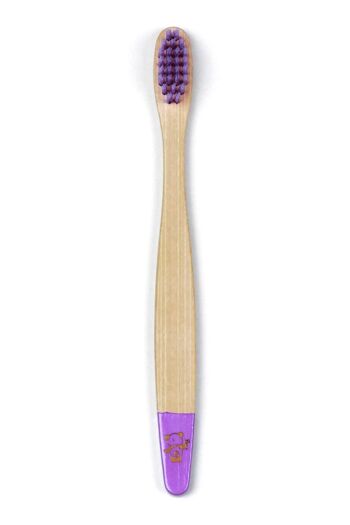 Brosse à dents pour enfants en bambou - violet 4