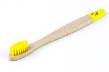 Brosse à dents pour enfants en bambou - jaune 4