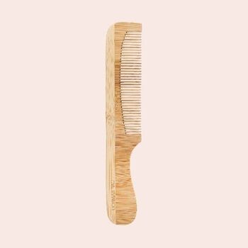 Peigne à manche et dents serrées en bambou 1