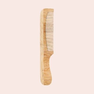 Comb with bamboo handle and tight teeth