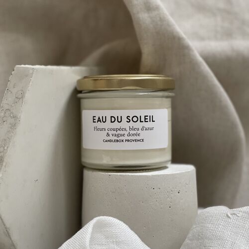 Eau du soleil | pot en verre 200g | bougie végétale