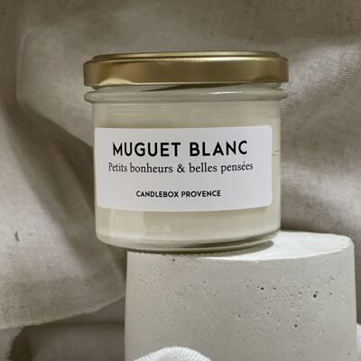 Mughetto bianco | Barattolo di vetro da 200 g | candela vegetale