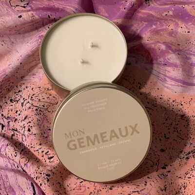 My Gemini | aluminum jar 230g | free cotton pouch | vegetable candle
