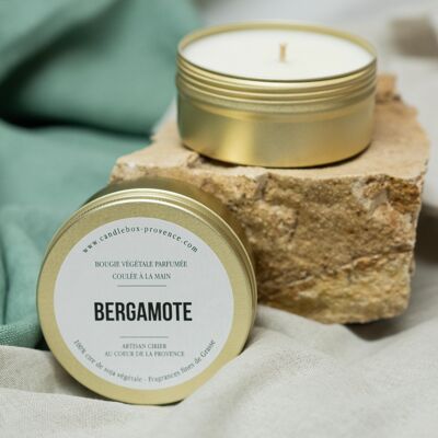 Bergamote | pot en aluminium 170g | bougie végétale