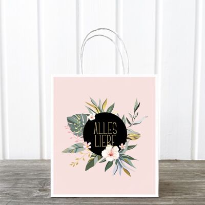 Gift bag: Love, Hibiscus M