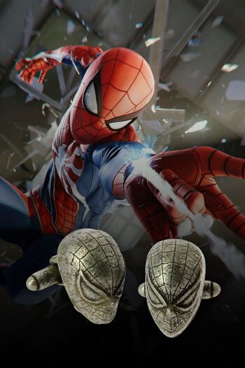 Boutons de manchette 3D Super Hero Spiderman pour hommes / Marvel Comics avec boîte-cadeau 6