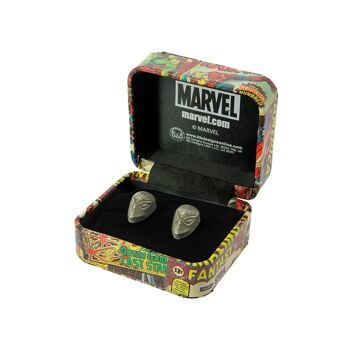 Boutons de manchette 3D Super Hero Spiderman pour hommes / Marvel Comics avec boîte-cadeau 1