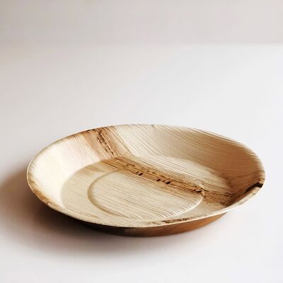 Large Round Palm Leaf Plate | 22cm | 500 Pcs | Code. 5037