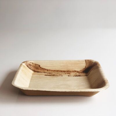 Medium Square Palm Leaf Plate | 18 x 18cm | 25 pack | Code. 5030 - 25