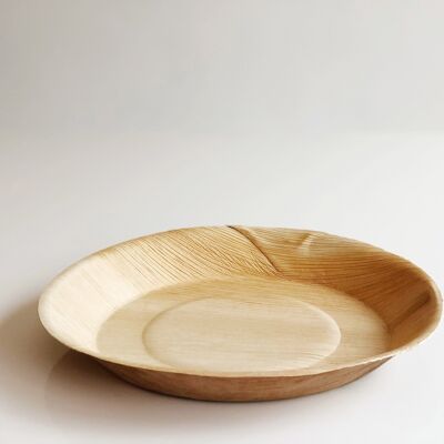 Round Palm Leaf Disposable Plate | 20cm | Code. 5033 - 25