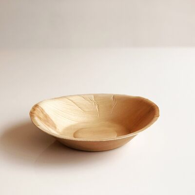 Medium Round Disposable Palm Leaf Bowl | 18cm | 25 Pack | Code. 5035 - 100