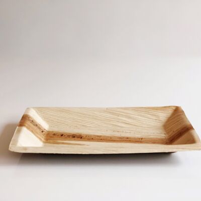 Large Rectangular Disposable Palm Leaf Plate | 16 x 25cm | 25 Pack | Code. 5094 - 25