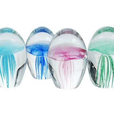 Presse-papier méduse en verre multicolore - décoration et cadeaux