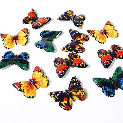 Anstecker Schmetterlinge 12er Display alt Made in Japan