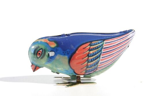 Vogel klein, blau "Blue Bird", Made in China