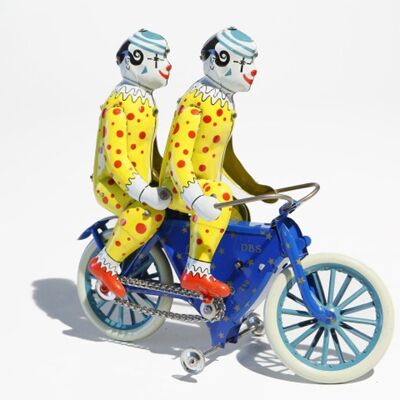 Clowns "duet" on bicycle, Made in Germany
