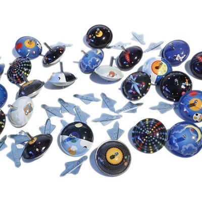 Luna the magic spinning top, 24 pcs., Made in India