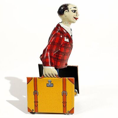 Suitcase man, original Paya 18cm, clockwork Made in Spain 1923