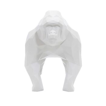Sculpture géométrique de gorille - Gus en blanc - Pas d'emballage cadeau 4