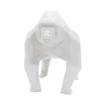 Sculpture géométrique de gorille - Gus en blanc - Pas d'emballage cadeau 5