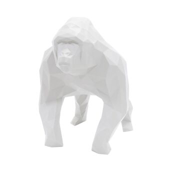 Sculpture géométrique de gorille - Gus en blanc - Pas d'emballage cadeau 6