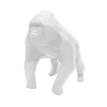 Sculpture géométrique de gorille - Gus en blanc - Pas d'emballage cadeau 7