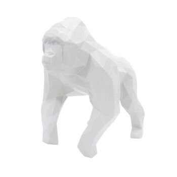 Sculpture géométrique de gorille - Gus en blanc - Pas d'emballage cadeau 8