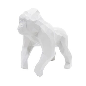 Sculpture géométrique de gorille - Gus en blanc - Pas d'emballage cadeau 9