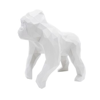 Sculpture géométrique de gorille - Gus en blanc - Pas d'emballage cadeau 10