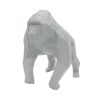 Sculpture géométrique de gorille - Gus en gris clair - sans emballage cadeau 7