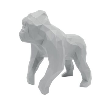 Sculpture géométrique de gorille - Gus en gris clair - sans emballage cadeau 10