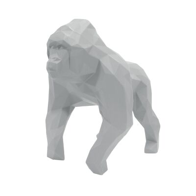 Gorilla Geometric Sculpture - Gus in Hellgrau - Geschenk verpackt