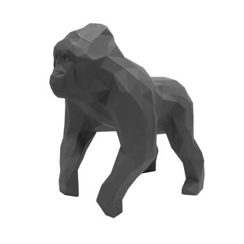 Sculpture géométrique de gorille en graphite - Gus en noir - sans emballage cadeau 9