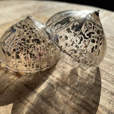 Floating Tea Light Holders - Set of 2 - Gold - Glass