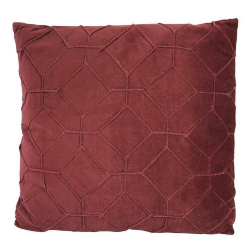 Handmade Cushion - ViVi - Bordeaux red - 45x45 cm