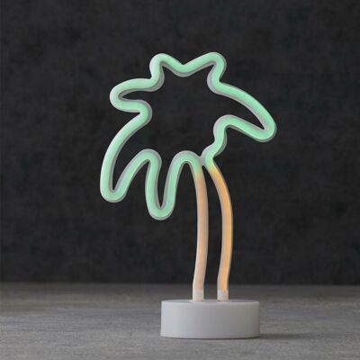 Neonlampe - Palme - 28 cm hoch - Kabellos