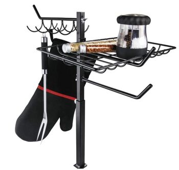 Xavax - Organisateur de barbecue - Hauteur réglable 60 - 72 cm - Noir 3