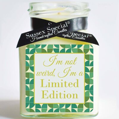 "I'm not weird, I'm a Limited Edition" Soy Candle - Sticker Only 5x5 cm