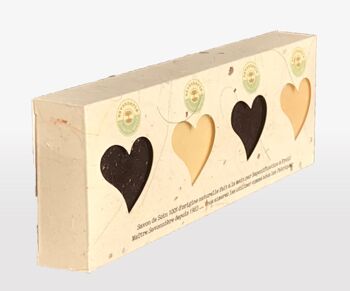 Coffret cadeau savon au lait d'ânesse avec coeur 2