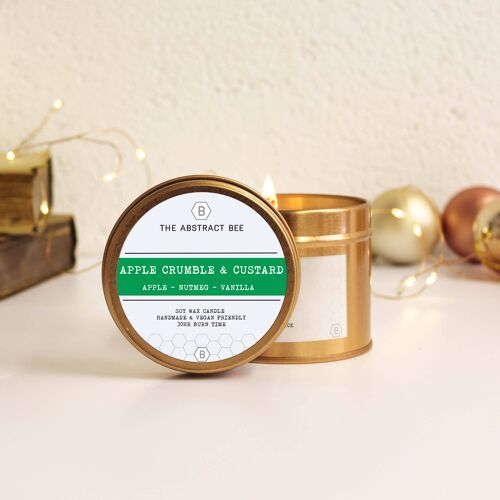 Apple Crumble Christmas Scent Tin Candle