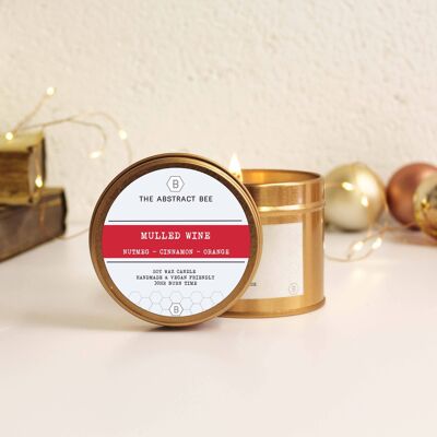 Mulled Wine Christmas Scent Tin Candle