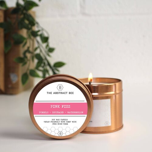 Pink Fizz Scent Tin Candle