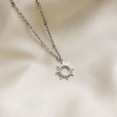 Halo Halskette ☀ Sonnenanhänger Silber