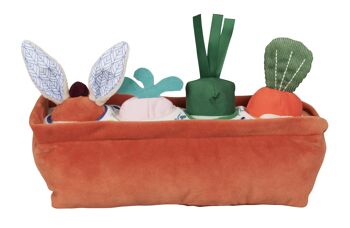 Early learning and handling toy: GABIN LAPIN's vegetable garden. 25 cm long, bell, rustling paper, Pouet ... 5