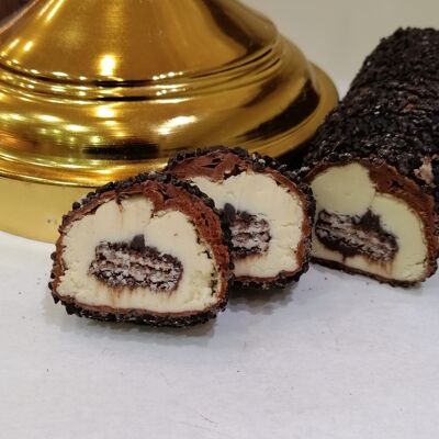 Black and White Roll Turkish Delight - 100 Gr