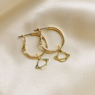 Saturne earrings ✩ planet gold