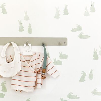 Delicate watercolor bunny decorative sticker