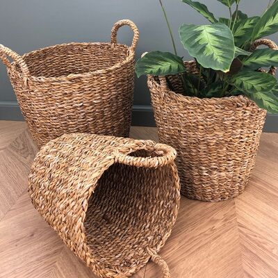William baskets set of 3 22+26+30 cm nature